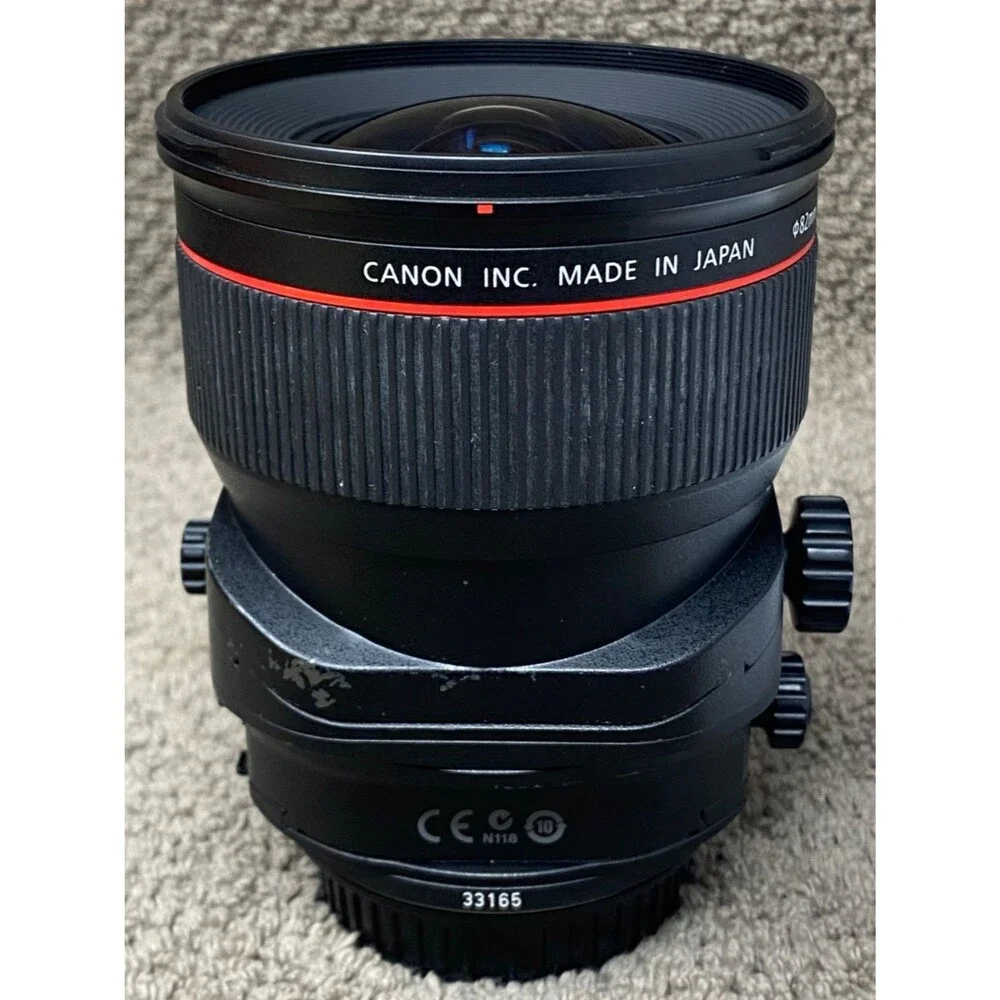 Canon TS-E 24mm f3.5 L II Tilt Shift EF Lens w/new EW-88B Hood, caps, complete!
